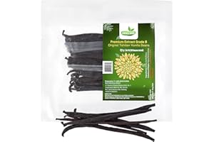 3x10 (30 total) Natural Tahitian Grade B Vanilla Beans Premium Gourmet Whole Pods for Home Baking, Cooking, & Extract Making – 4.72" - by VANILAND