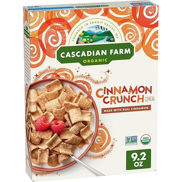 CASCADIAN FARM, CEREAL CINNAMON CRUNCH ORGANIC, 9.2 OUNCE