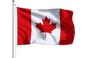 G128 - Canada Flag 3x5ft Printed Quality Polyester with Brass Grommets Double Stitched Canadian Flag Canadian National Flag C