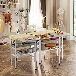 Besiost Folding Sewing Cutting Table with Charging