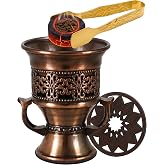 Bakhoor Burner and Censer with Ash Catcher – Incense Holder for Charcoal, Sticks & Cones | Heat-Resistant Metal Design for Home, Meditation, Yoga