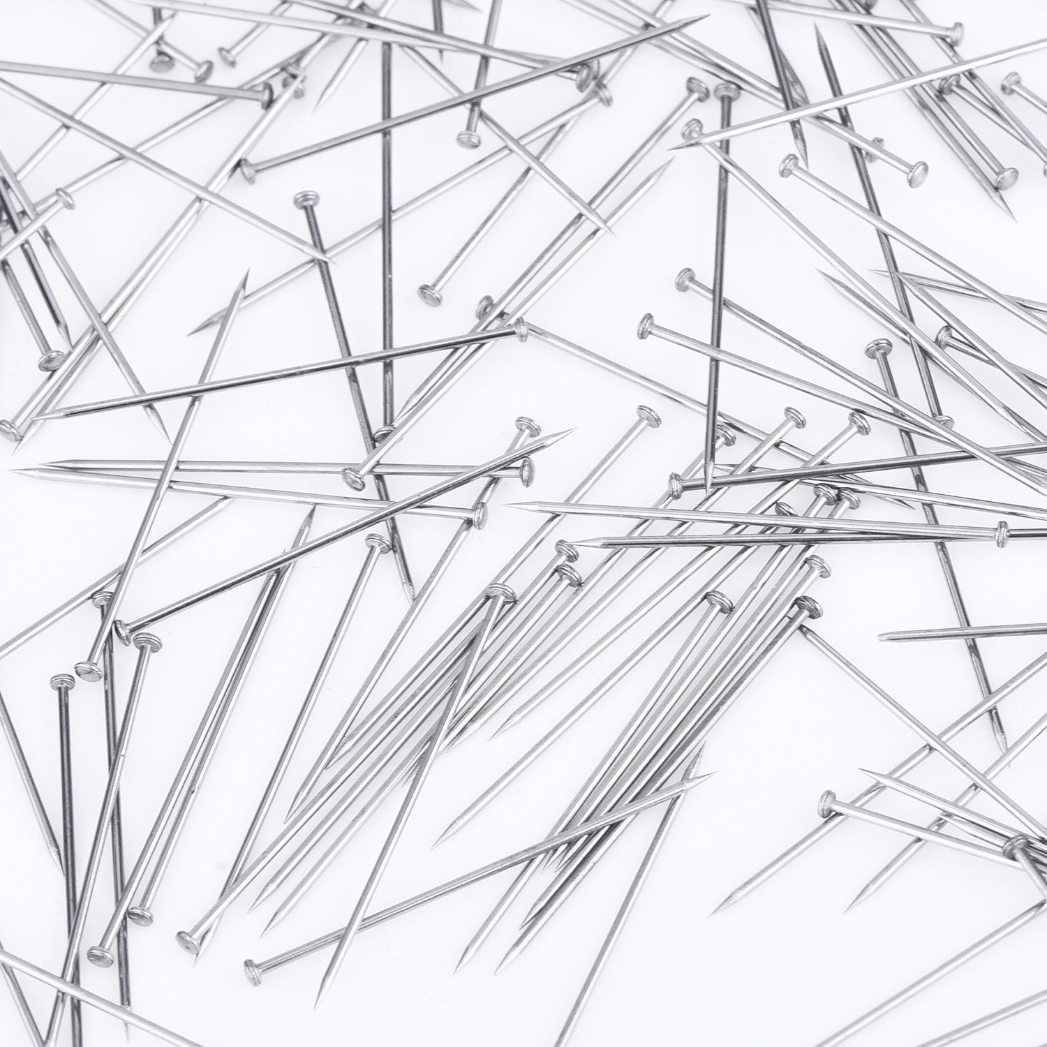 Shappy 1600 Pieces 1 1/16 Inch Head Pins Bouquet Pins Diamond Head Pins for Craft 1 1/16 Inch Fine Satin Pin Dressmaker Pins for Jewelry Making, Sewing and Craft, Stainless Steel