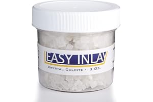 EASY INLAY Crushed Clear Crystal Calcite Inlay Supplies for Woodworkers, Turners, Casters, Luthiers, Professionals and Hobbyists - Coarse, 3 oz.