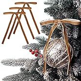 Ribbli Copper Velvet Christmas Tree Bows 24 Pcs Khaki Vintage Wreath Ribbon Bows for Door Garland Home Decor - 5 x 7 Inch, 3/8 Inch Wide