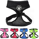 Padding Paws Dog Harness Small Waterproof Mesh Adjustable S Black