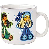 Silver Buffalo Bratz Dolls Featuring Yasmin, Sasha, Jade, and Cloe Ceramic Camper Mug, 20 Ounces