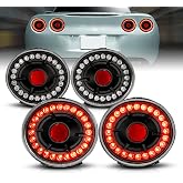 AmeriLite L.E.D Taillights Black For Chevy Corvette/Covette Z06 - Passenger and Driver Side