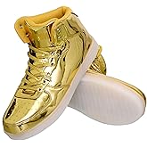 Gary Majdell Sport Men's Shiny Multiple Colors Liquid Metallic High Top Lace-Up Casual Sneakers