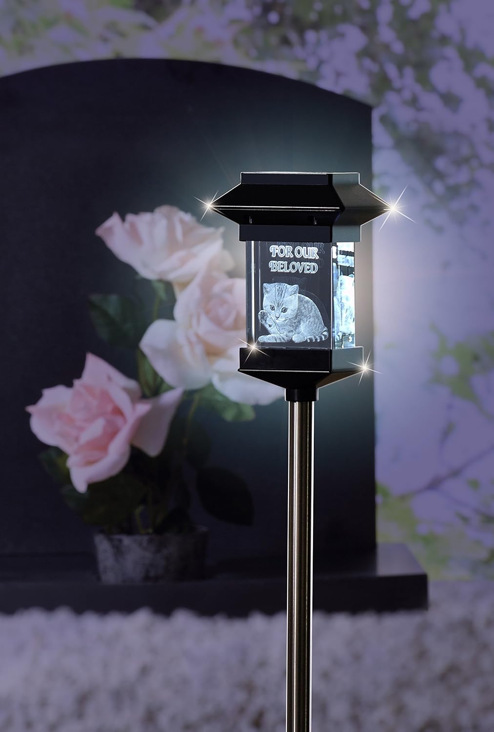 dog memorial solar light