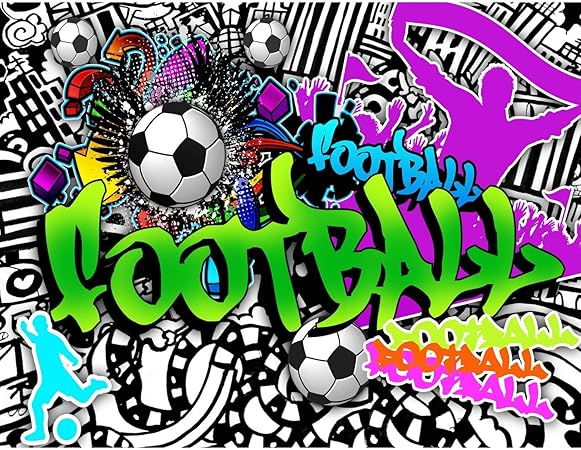 Gratuit Images Tapisserie Photo Football Graffiti 352 X 250 Cm Laine Papier Peint dernière par