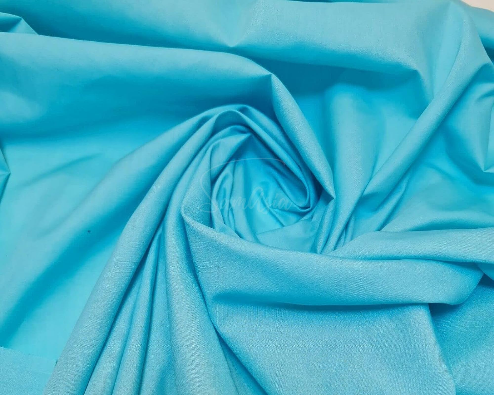 Plain Turquise Polycotton Fabric for Dressmaking, Art & Craft, Sewing, Quilting | 45'' - 115 cm Wide| Precut Length 1m