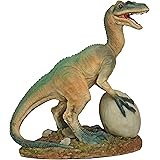 Design Toscano JQ6619 The Egg Beater Raptor Dinosaur Statue, Full Color