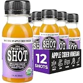 The Twisted Shot - Apple Cider Vinegar Wellness Shots, 2 oz (Pack of 12) | Twelve 2oz ready-to-drink apple cider vinegar wellness shots with ginger, turmeric, honey, cinnamon, and cayenne