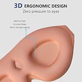 ALASKA BEAR 100% Blackout Sleep Mask with 3D Eye Cups, Earplugs Dusty Pink view 2
