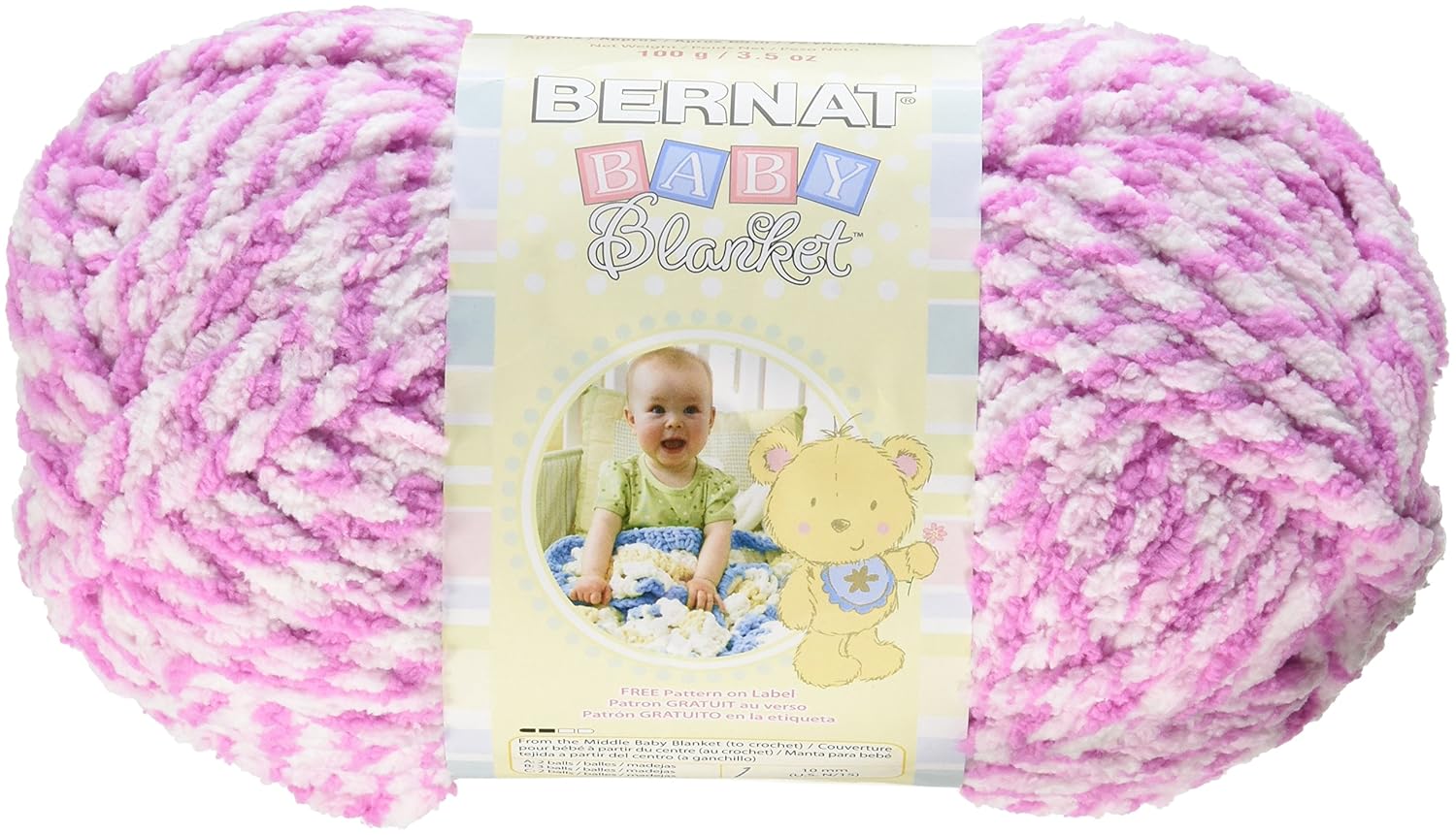 Bernat Baby Blanket Twist Yarn 3.5 Ounce Pink Single Ball eBay