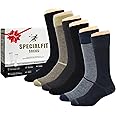 Diabetic Socks for men, Soft and Comfortable, Non binding cotton socks, Stretchy - Premium Diabetes care, Size 11-15,6 pairs