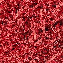 Wowxyz 1 LB Crinkle Cut Paper Shred Red Crinkle