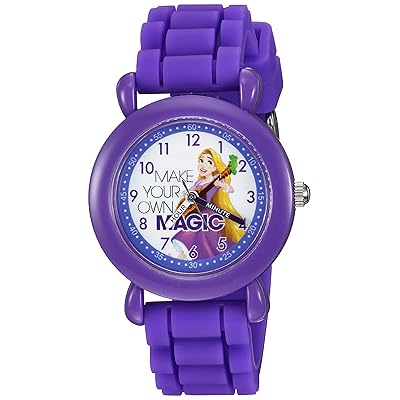 DISNEY Girls Rapunzel Watch, Purple Silicone Strap, Jamaica Ubuy