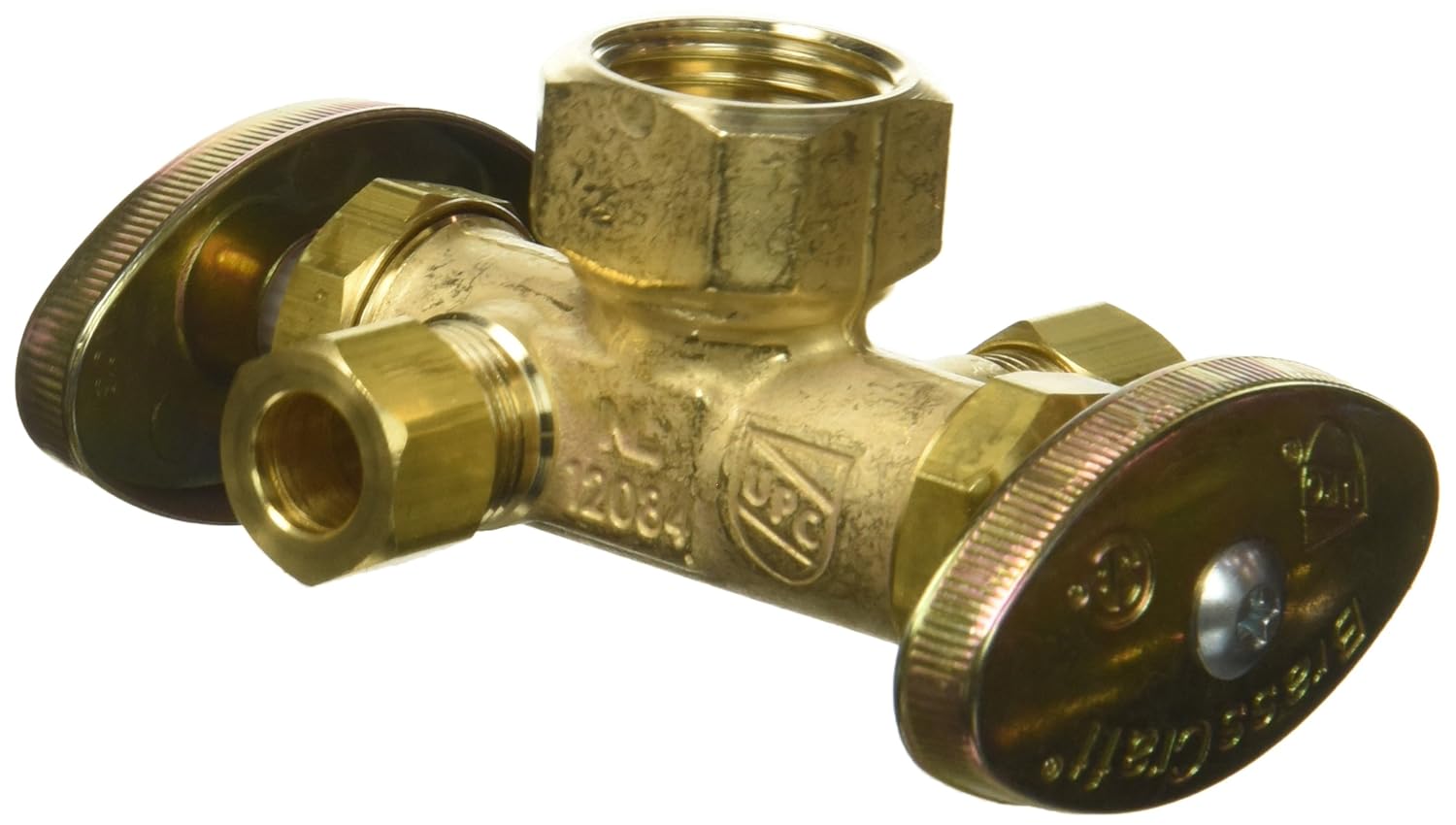 Brass Craft R1701DVX R Dual Outlet ShutOff Valve Pipes