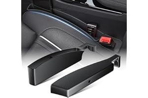 GoePaTo Car Seat Gap Filler 2-Pack - Front Seat Car Gap Filler with Built-Charging Cable Opening，Easy to Install, Accessories for Auto Trucks Van SUV，Black