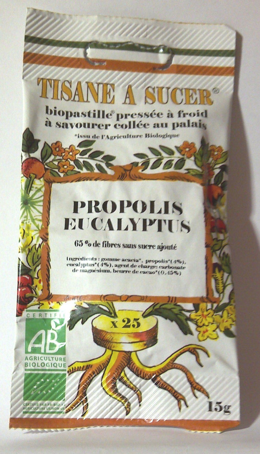 Organic Infusion in Pastille - Propolis and Eucalyptus