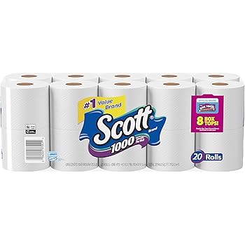Amazon.com: Scott 1000 Sheets Per Roll Toilet Paper, 27 ...