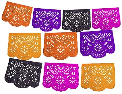 Amazon Com Fiesta Brands Mexican Papel Picado Banner Day Of The