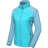 Little Donkey Andy Women's Insulated Hiking Jacket, Thermal Running Hybrid Jacket, Lightweight Breathable and Warm