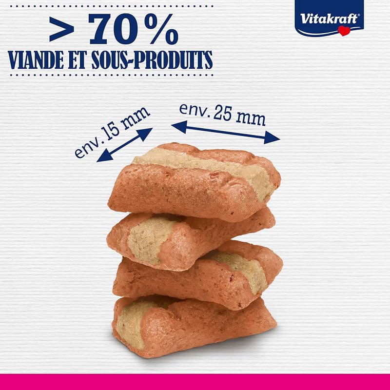 Vitakraft - cat yums, petisco suculento para gatos com salmão e ômega 3 - embalagem de 9 x 40 g