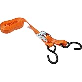 Keeper &ndash; 1&rdquo; x 10&rsquo; Heavy Duty Cam Buckle Tie-Down with S Hooks - 400 lbs. Working Load Limit and 1,200 lbs Break Strength