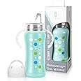 Ultimate Stainless Steel Sippy Cup | 9oz Insulated Sippy Cup for Toddlers Insulates 10+ Hours | Leak-free, Non-toxic Medical Grade Silicone and Stainless Steel Sippy Cup for Baby - Green