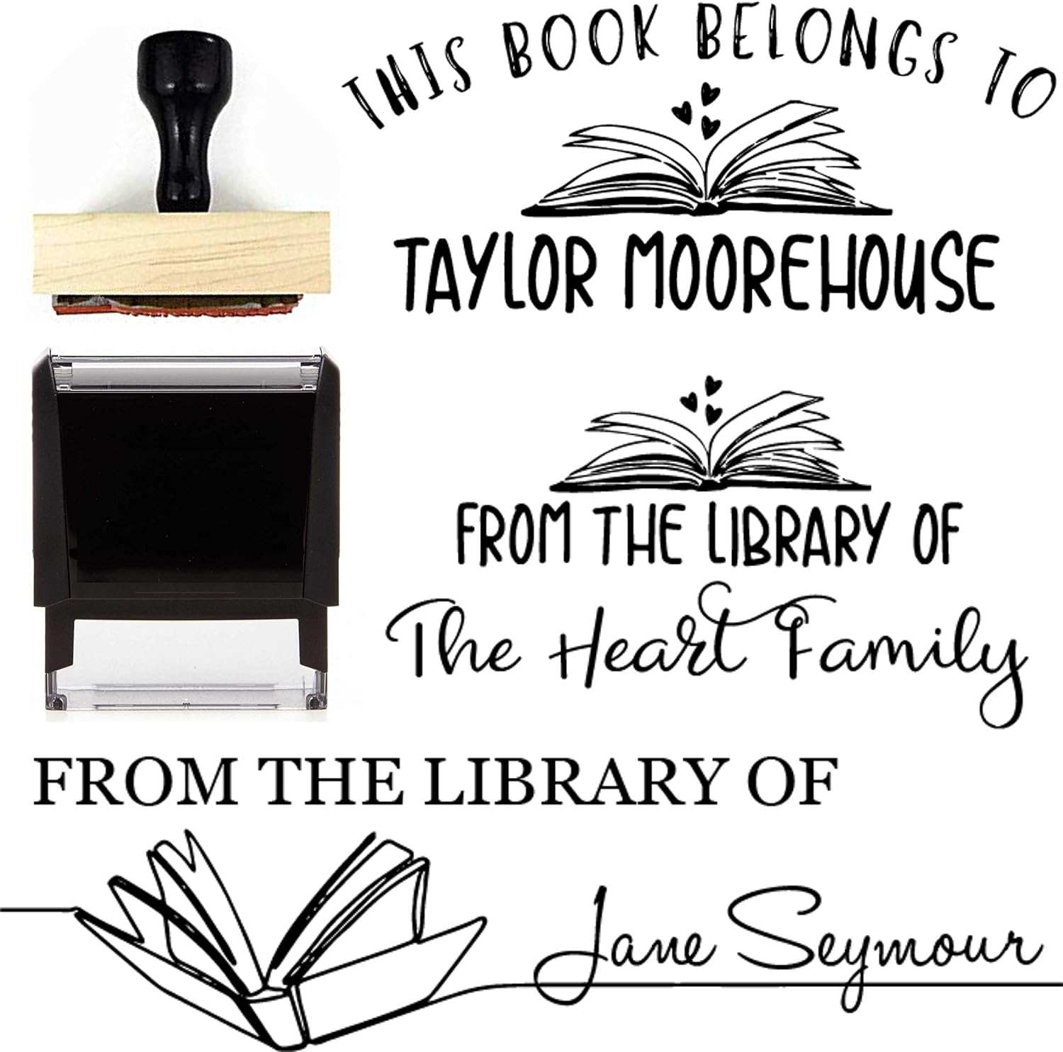 from The Library of Book Stamp This Belongs to Personalized