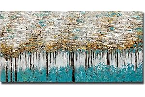 Yotree Paintings, 24x48 Inch Paintings Oil Hand Painting Tree of Life Painting 3D Hand-Painted On Canvas Abstract Artwork Art Wood Inside Framed Hanging Wall Decoration Abstract Painting