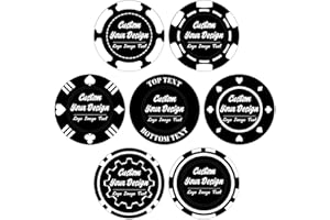 MANBATTLE 100 Custom Poker Chips, Drink Token Chips Imprinted with Personalized Logo, Image or Text, Double Sided Full Color 