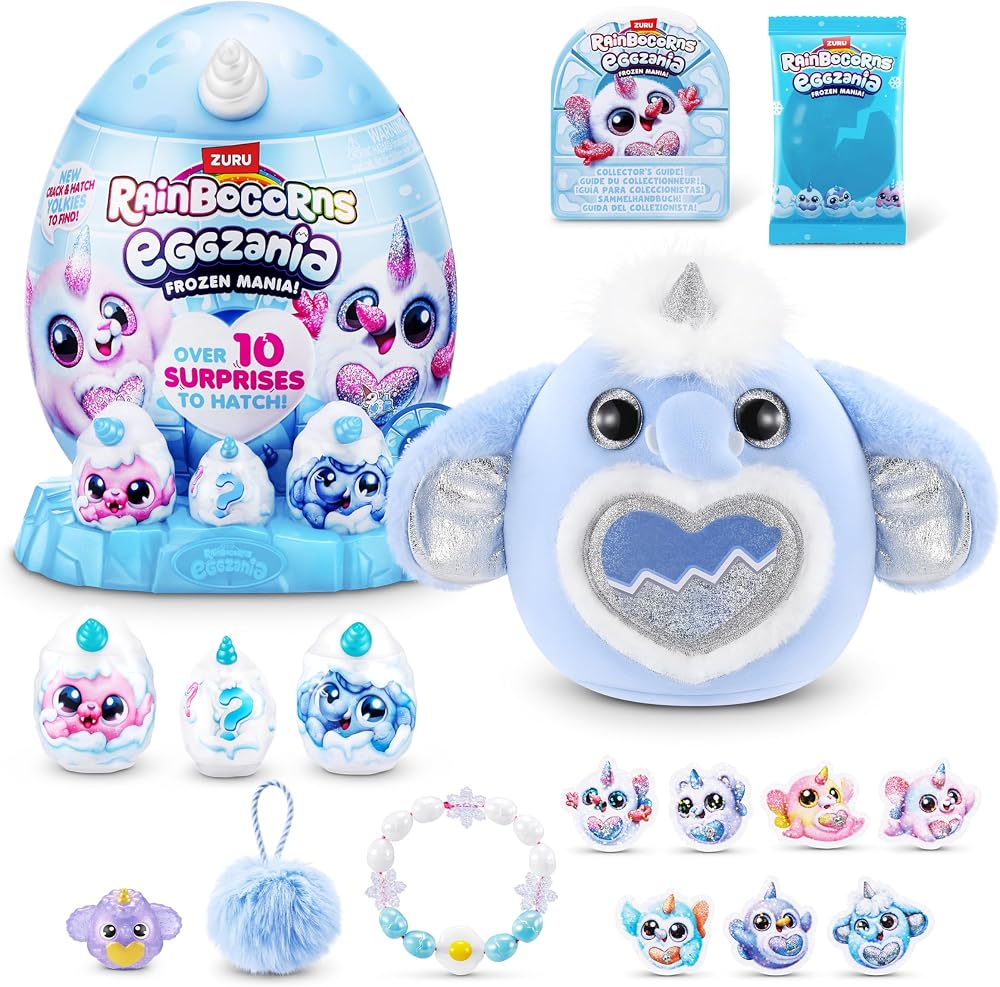 Rainbocorns Eggzania Frozen Mania Arcticus Plush Toy 7 Surprises