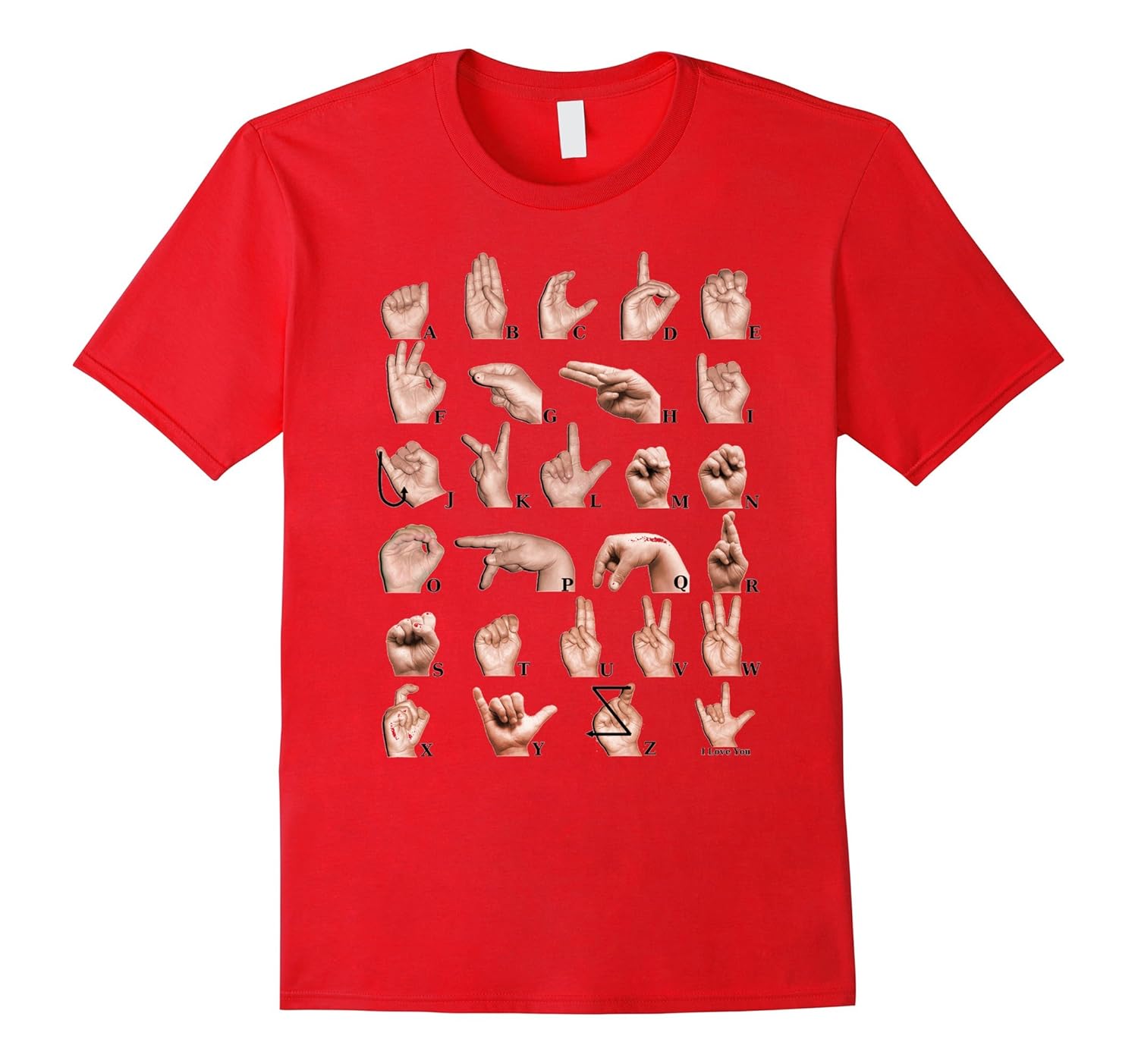 ASL American Sign Language Alphabet Spelling Gift Shirt-ANZ