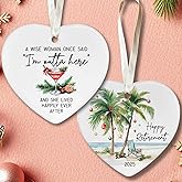 LUCAGIFT Retirement Ornament 2025 - Retirement Gifts for Women - First Christmas Retired Ornaments 2025 - Retired Gifts for Women, Coworker, Boss, Teacher, Nurse, Mom - Ceramic Ornament