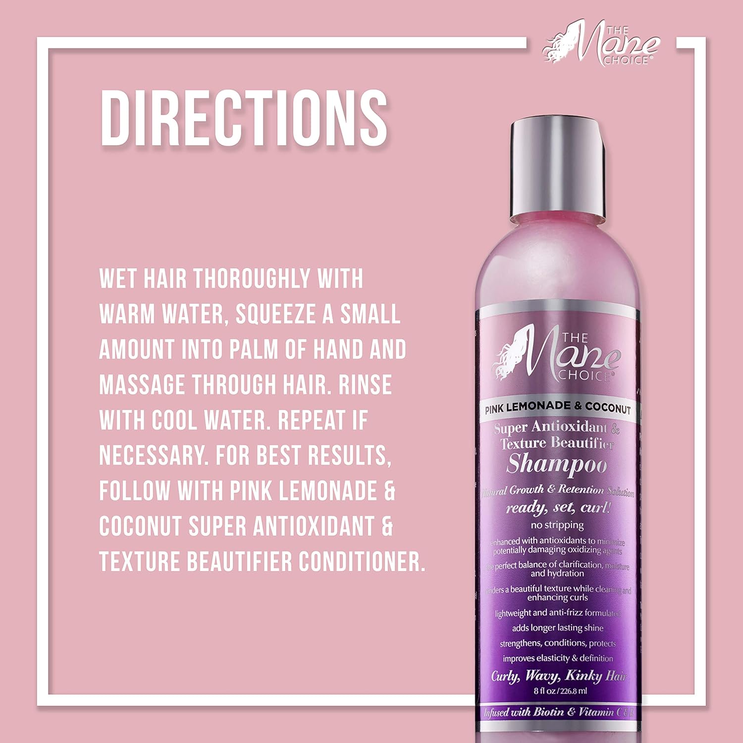 The Mane Choice Pink Lemonade & Coconut Super Antioxidant & Texture Beautifier Shampoo, 226.8 ml (Pack of 1) - Image 5