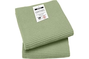 Now Designs Ripple Cotton Dish Towels, Set of 2, Sage 2