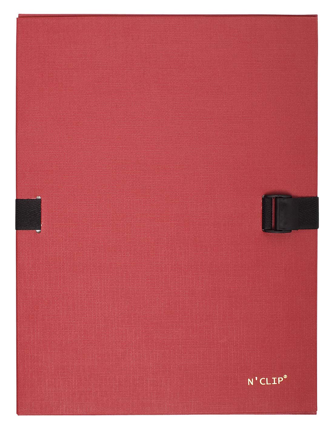 Exacompta - Ref 21509E - Expanding Folder with N'Clip - 240 x 320mm in Size, Suitable for Holding A4 Documents, Secure Wraparound Clip Closure - Red Colour