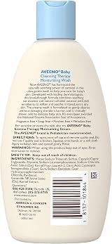 Aveeno Baby Eczema Therapy Cleansing Wash Fragrance Free 8 oz Gentle Sensitive view 4