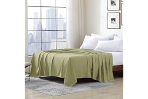 Cathay Home Single Flat Sheet, King (102" x 105"), Sage