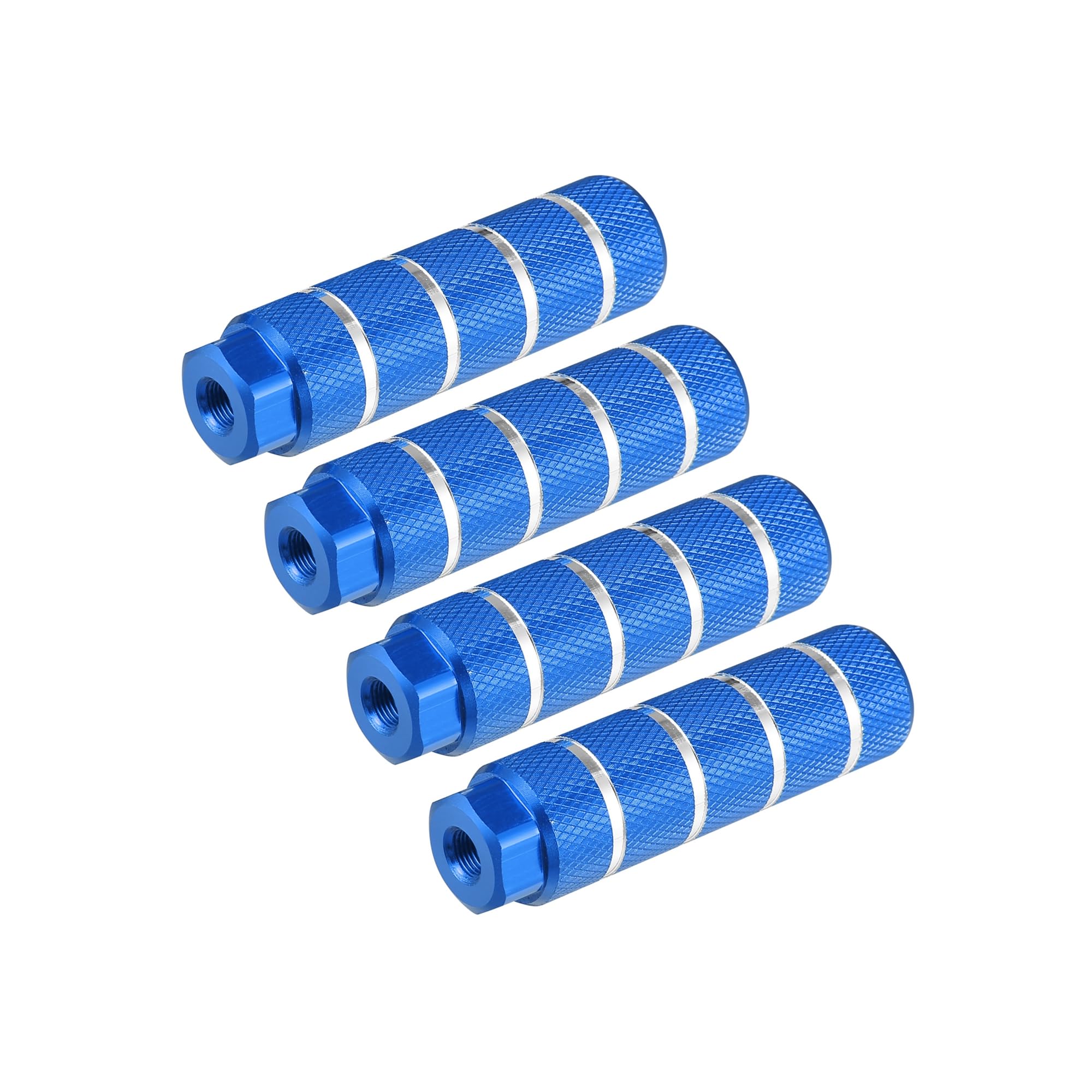 Motoforti 4pcs BMX MTB Bike Rear Foot Pegs Footrests Blue Fit 3/8 Inch Axles Long-lasting