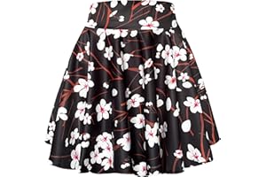 Afibi Casual Mini Stretch Waist Flared Plain Pleated Skater Skirt