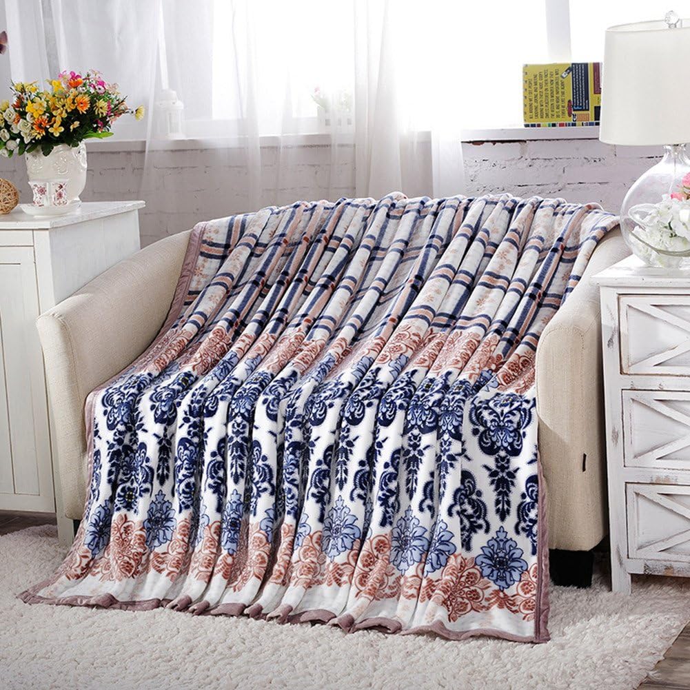 VVLuck Extra Soft Fleece Bedding Blanket Lightweight Elegant Graceful Throw/Bed Thickening Pure Color Blanket for Kids Adult in Winter for Home Bed Use Queen(79"x91"/200cm x 230cm)
