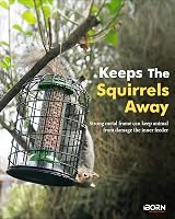 iBorn Squirrel Proof Bird Feeder Peanut & Sunflower Green 8 Inch All Metal view 2
