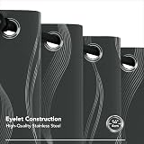 Deconovo Thermal Curtains Silver Wave Foil Printed Blackout 2 Panels 52x54 Inch view 4