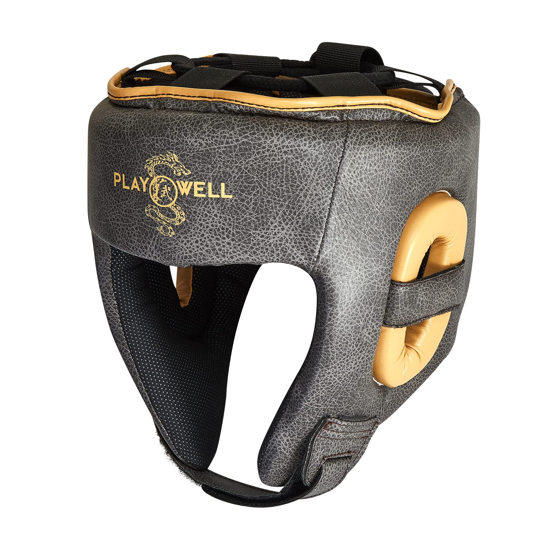 Playwell Premium Range: Vintage Series - Pro Series Boxing/MMA Head Guard Protector (Large/XL)