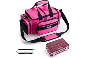Goture Small Fishing Tackle Bag, Water-Resistant 600D Storage Bag with Adjustable Shoulder Strap, Compact Fishing Gear Organi