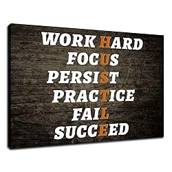Motivational Wall Art Canvas Hustle Definition